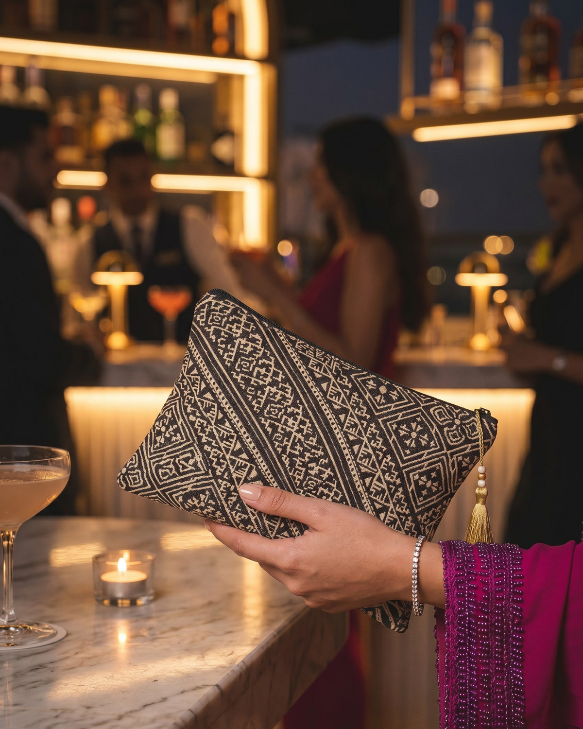 Black - Imperial Moroccan Clutch Bag